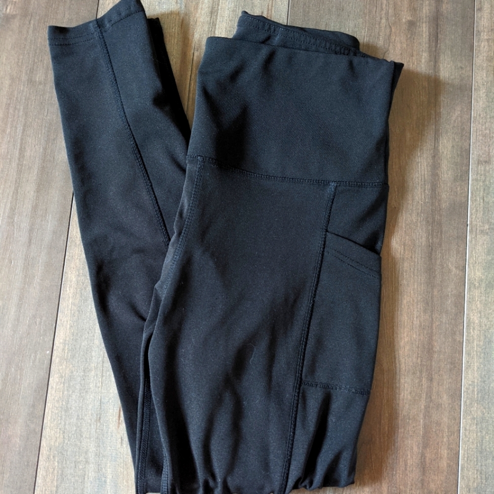 ebb&flow Sm Black Yoga Pants w/ side pockets